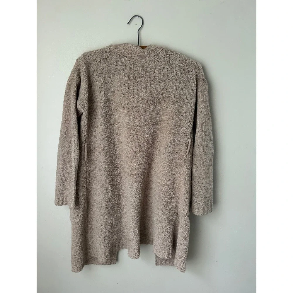 Soft Knit Cardigan Duster‎ Sweater, Open Front, Neutral Cozy Loungewear